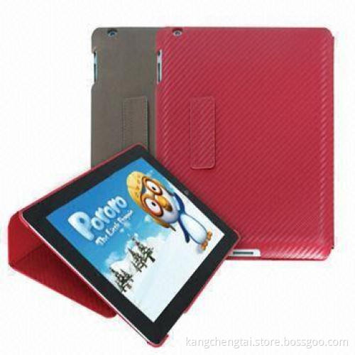 Newest Design Leather Case for iPad 3 with Stand Fold